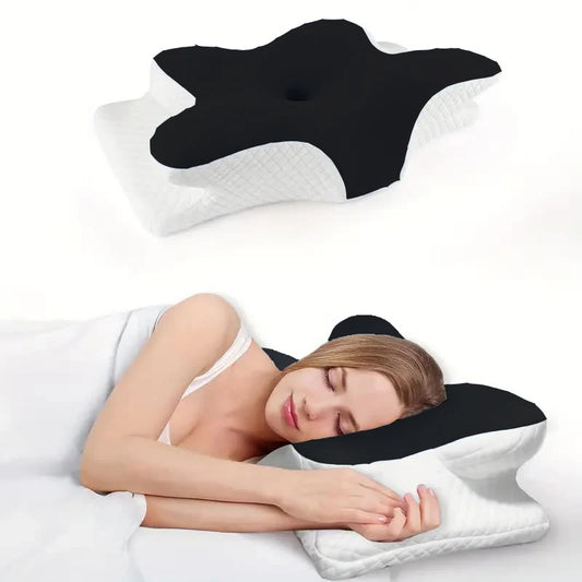 Cuscino a farfalla in memory foam Retta colore nero