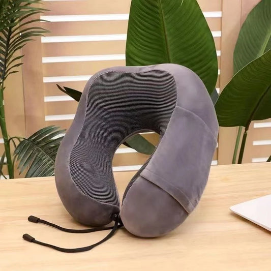 Cuscino cervicale U-Shape in memory foam Retta colore grigio scuro